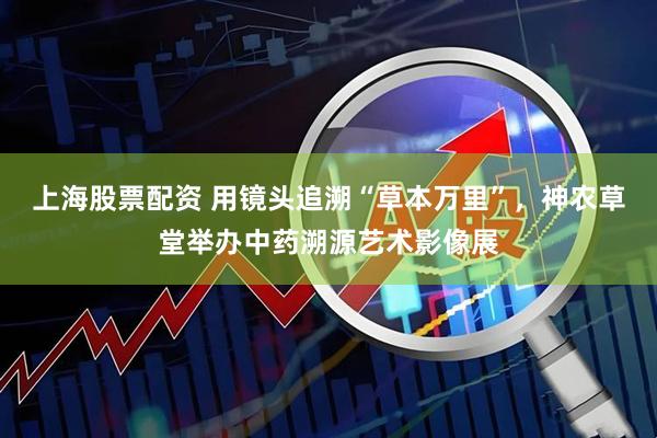 上海股票配资 用镜头追溯“草本万里”，神农草堂举办中药溯源艺术影像展