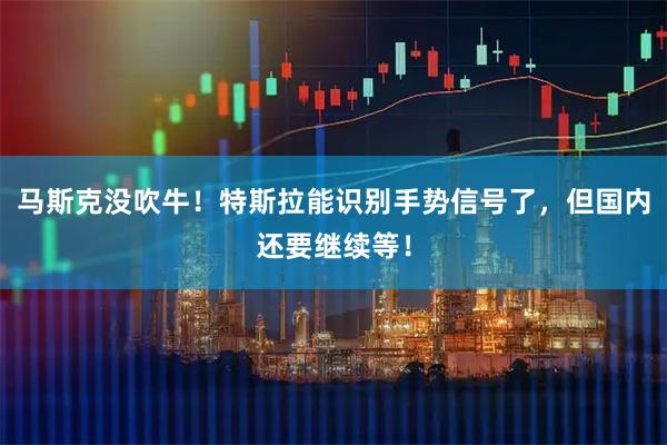 马斯克没吹牛！特斯拉能识别手势信号了，但国内还要继续等！